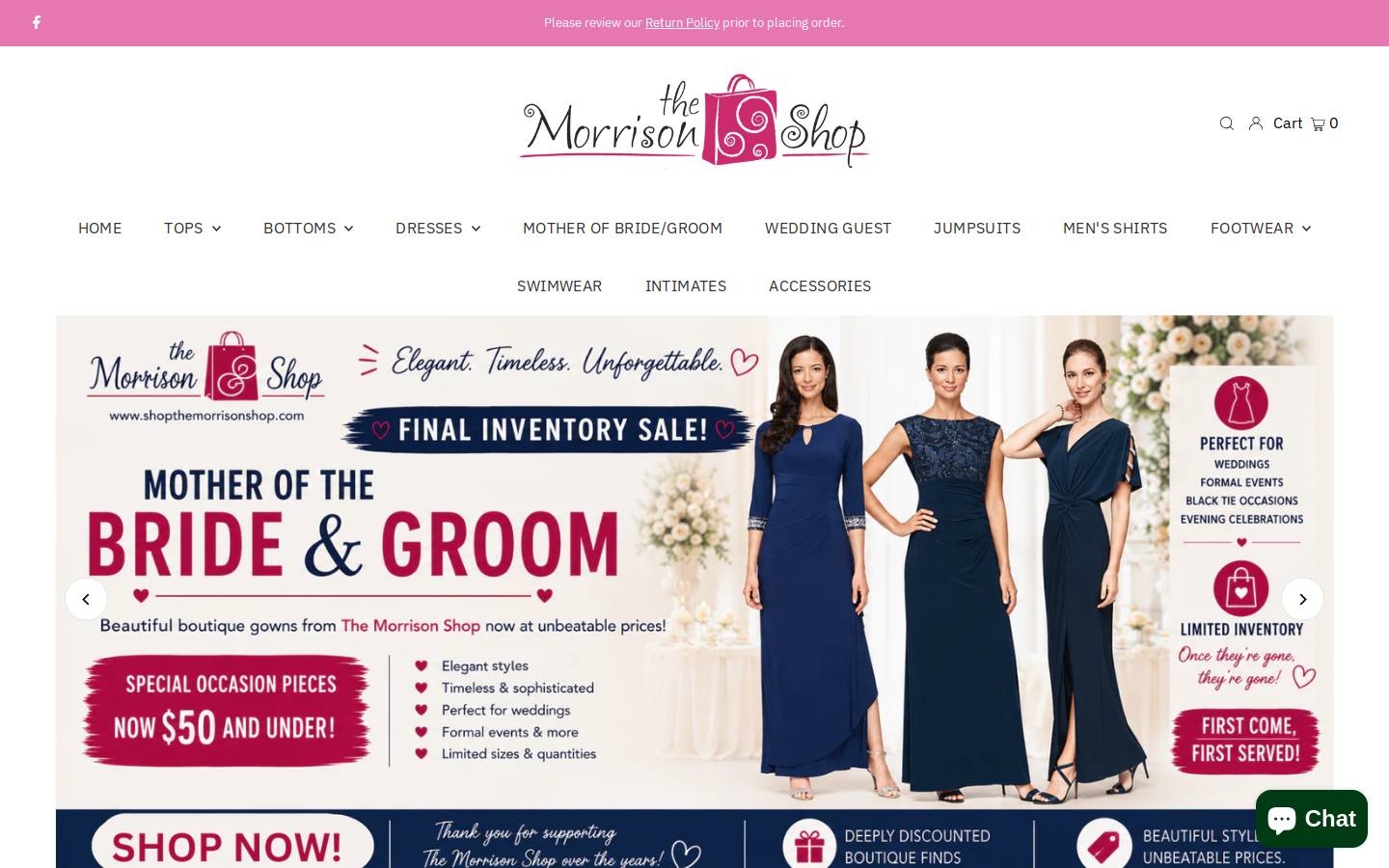 shopthemorrisonshop.com homepage screenshot
