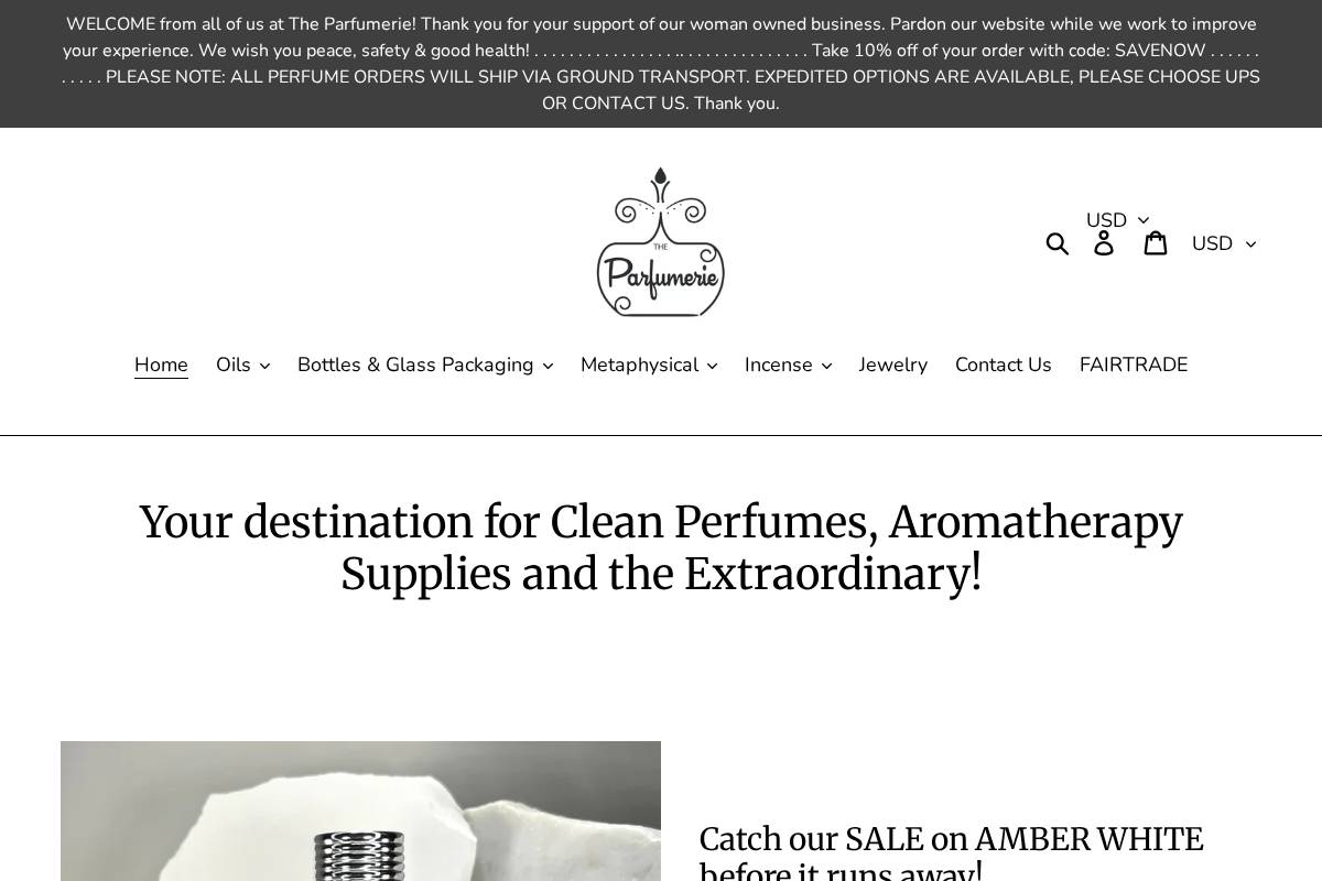 shoptheparfumerie.com homepage screenshot