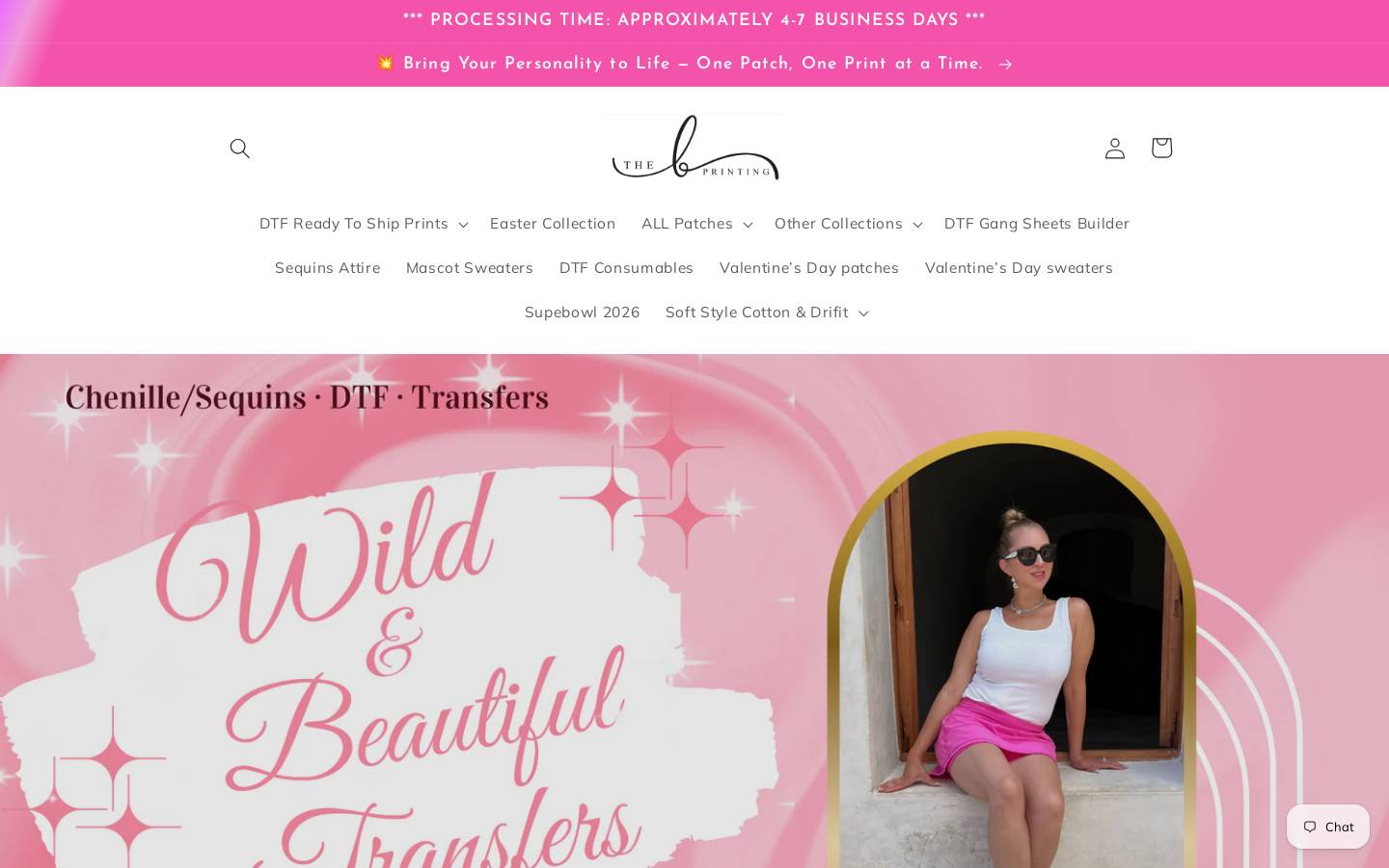shoptheprintingb.com homepage screenshot