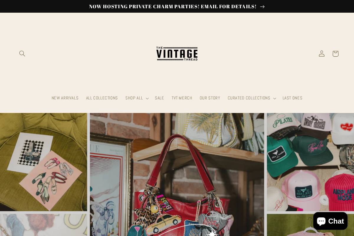shopthevintagethreads.com homepage screenshot