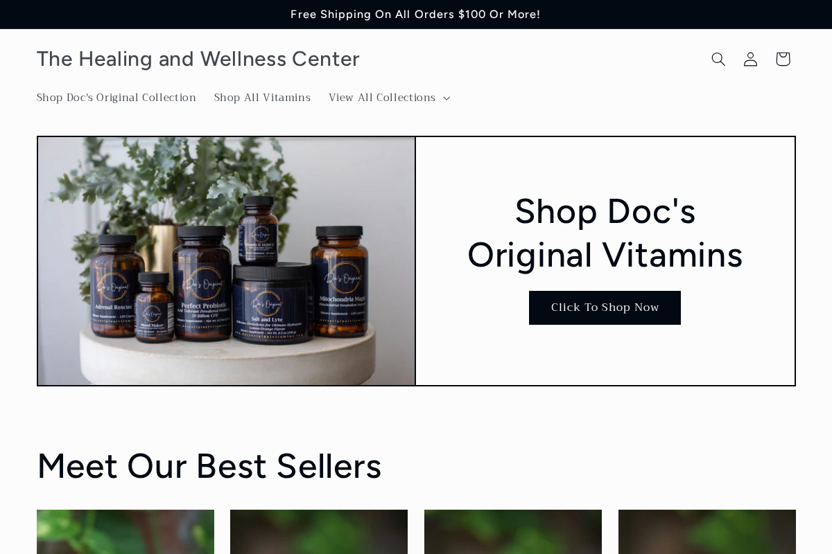 shopthewellnesscenter.com homepage screenshot