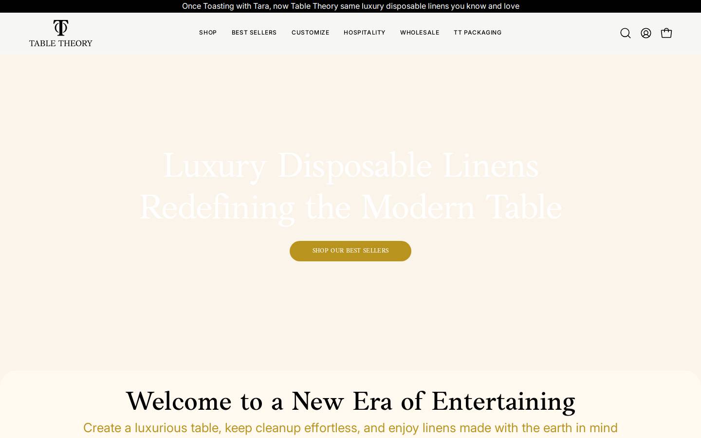 shoptoastingwithtara.com homepage screenshot
