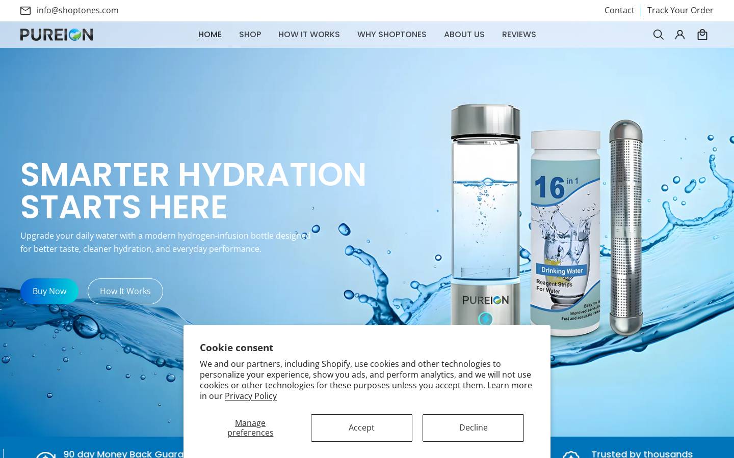 shoptones.com homepage screenshot