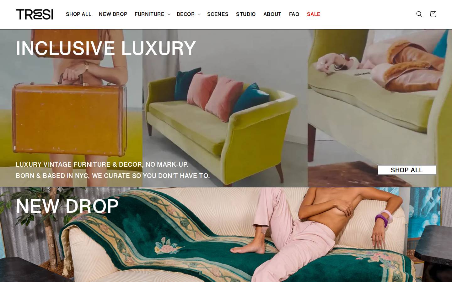 shoptresi.com homepage screenshot