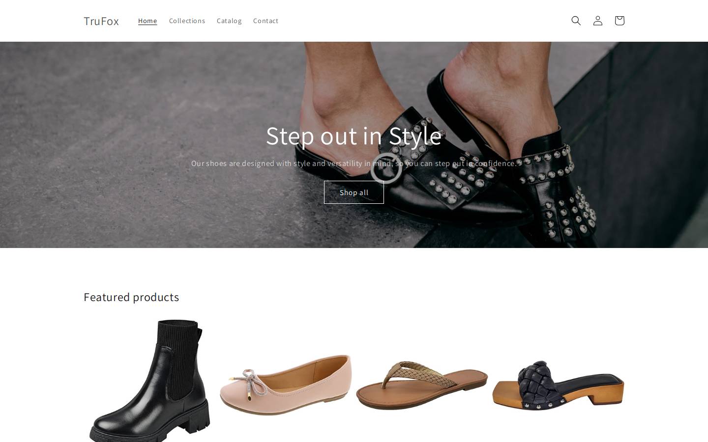 shoptrufox.com homepage screenshot