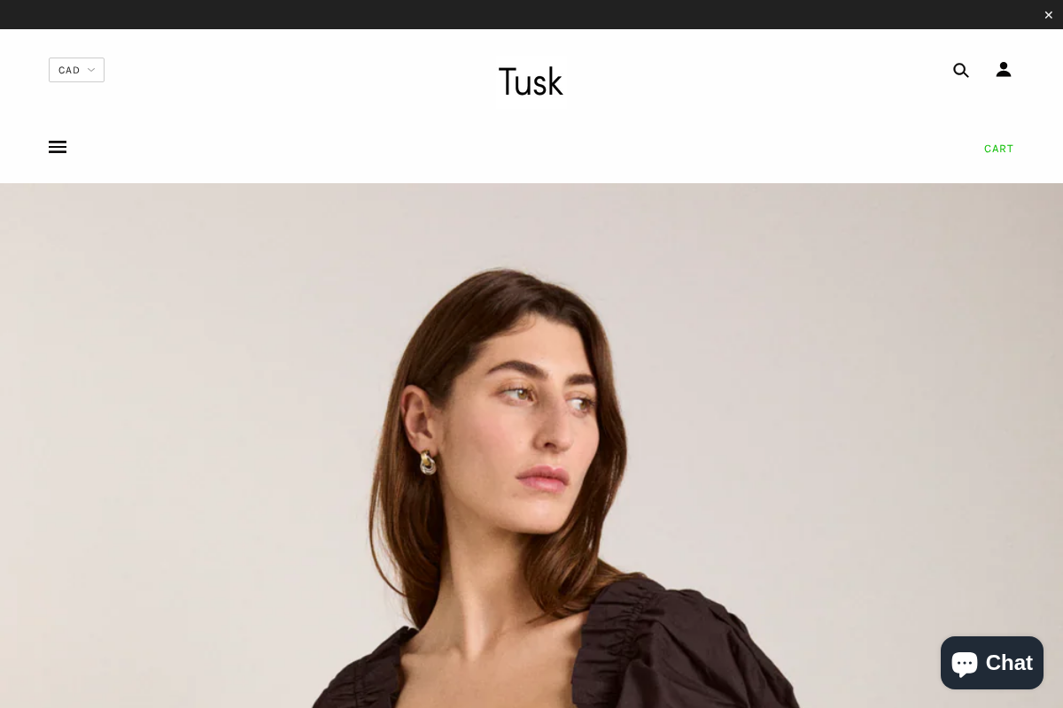 Tusk homepage screenshot