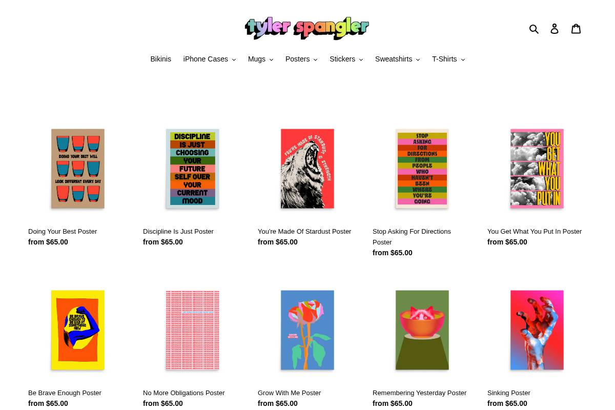 shoptylerspangler.com homepage screenshot
