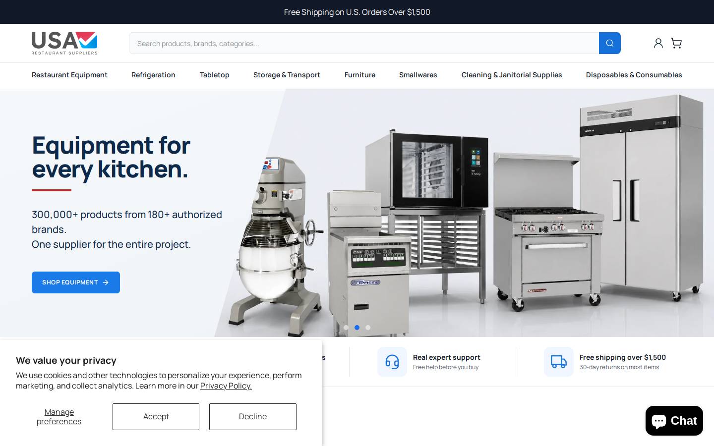 Shopusars homepage screenshot
