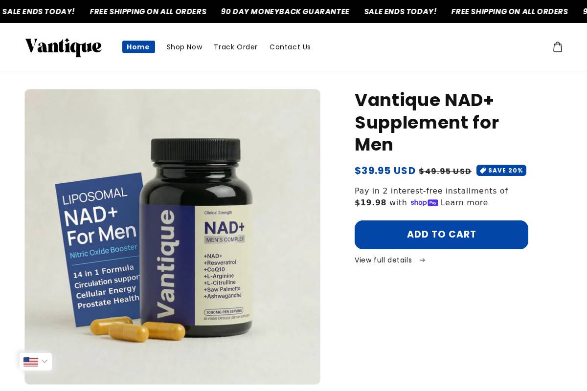 Shopvantique homepage screenshot