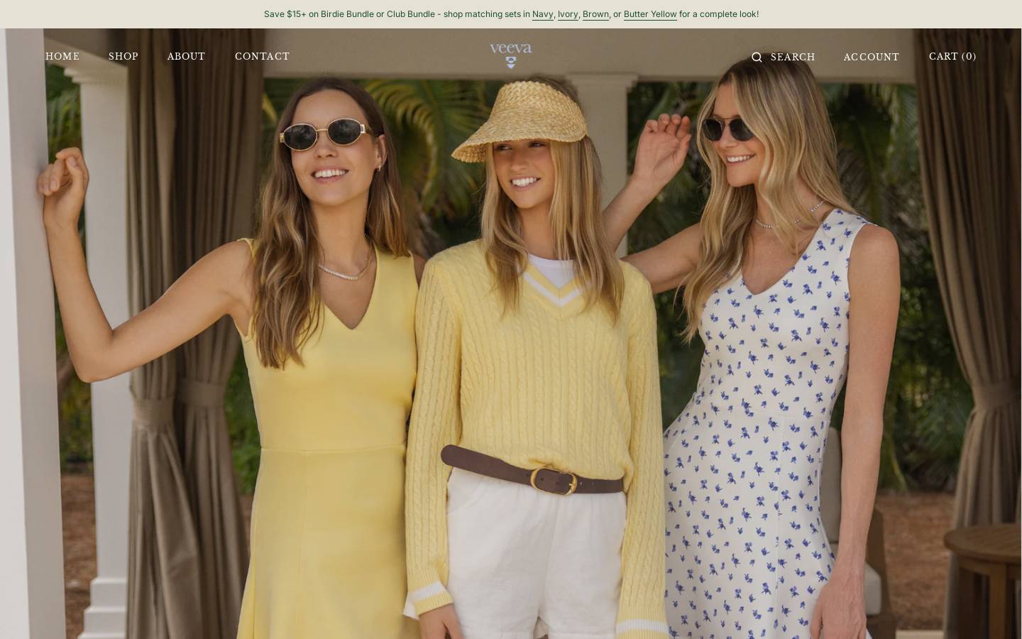 shopveeva.com homepage screenshot