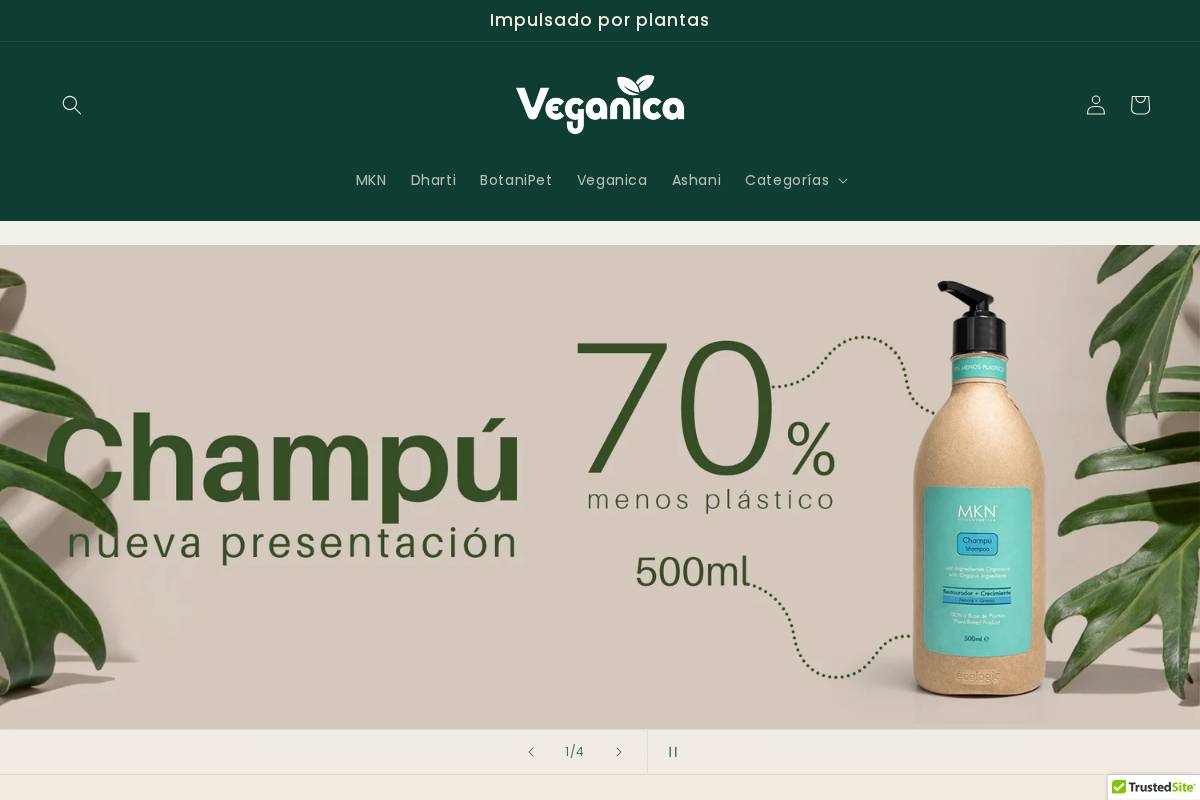 shopveganica.com homepage screenshot