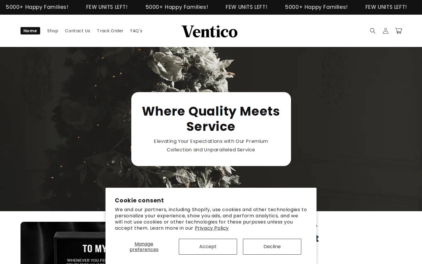 shopventico.com homepage screenshot
