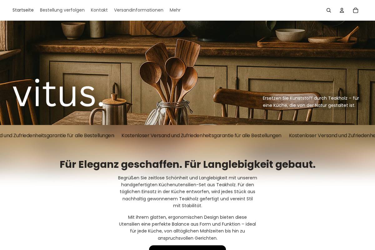 Shopvitus homepage screenshot