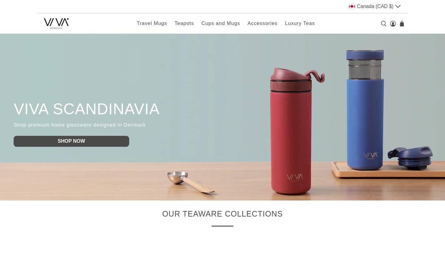 VIVA Scandinavia homepage screenshot