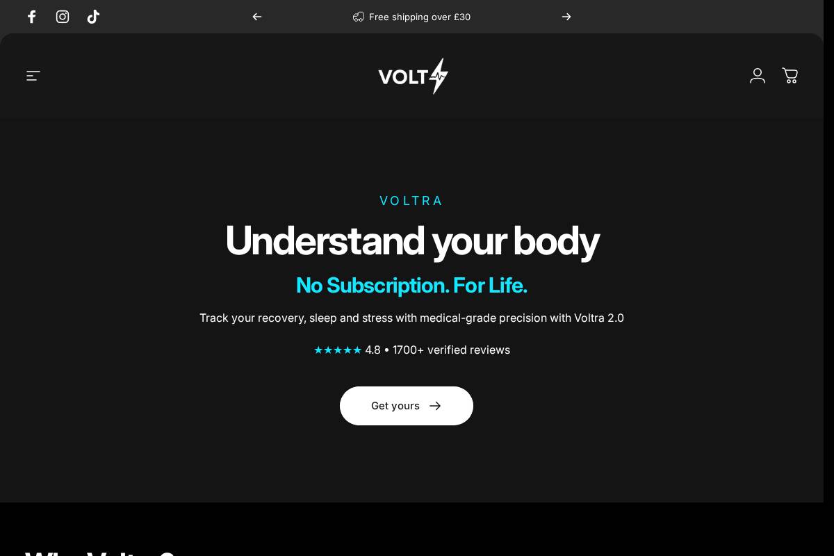 VOLT homepage screenshot