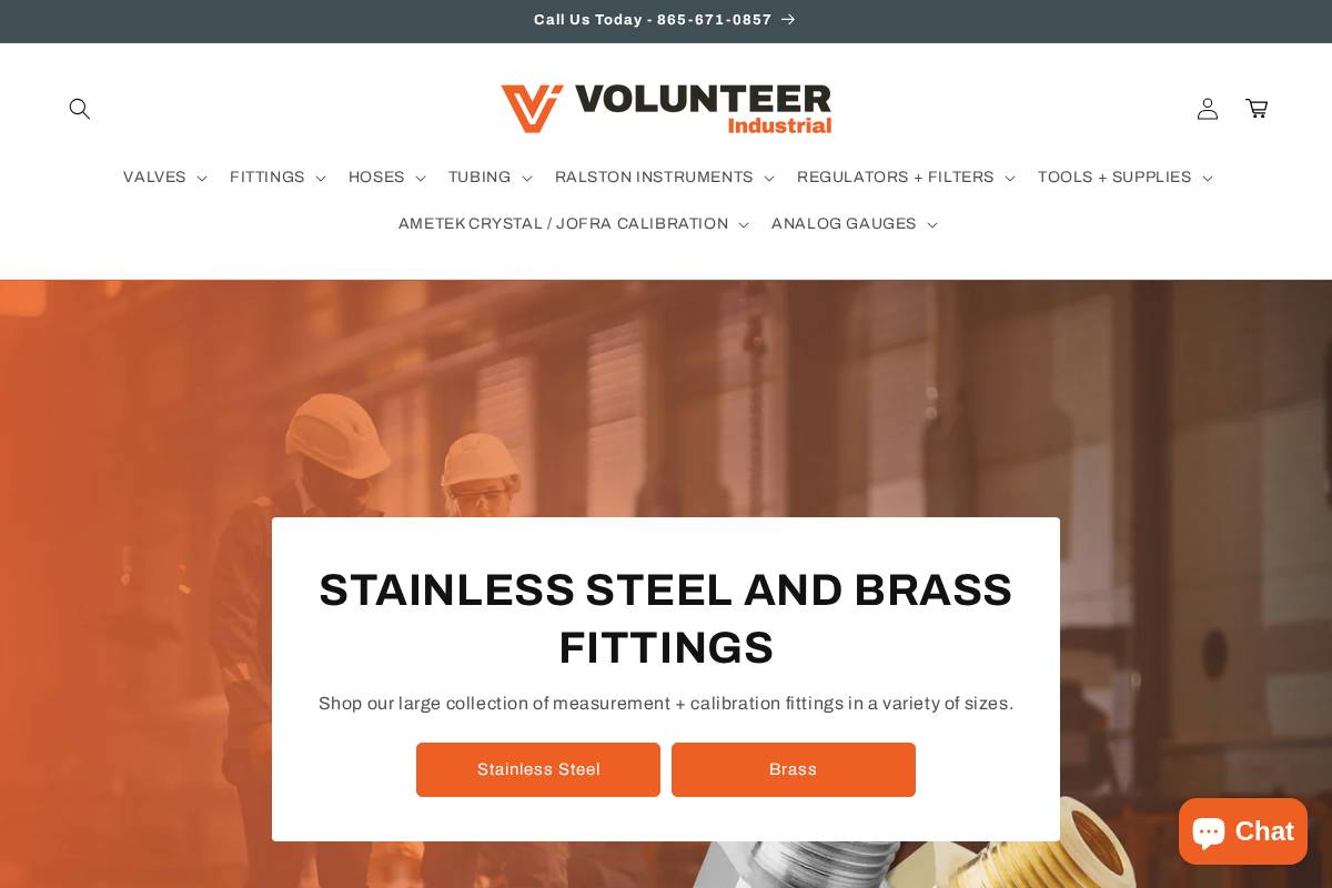 shopvolunteerindustrial.com homepage screenshot