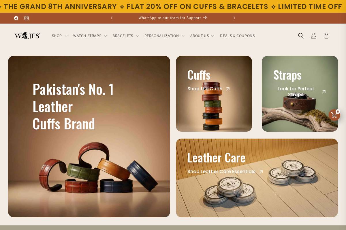 shopwajis.com homepage screenshot