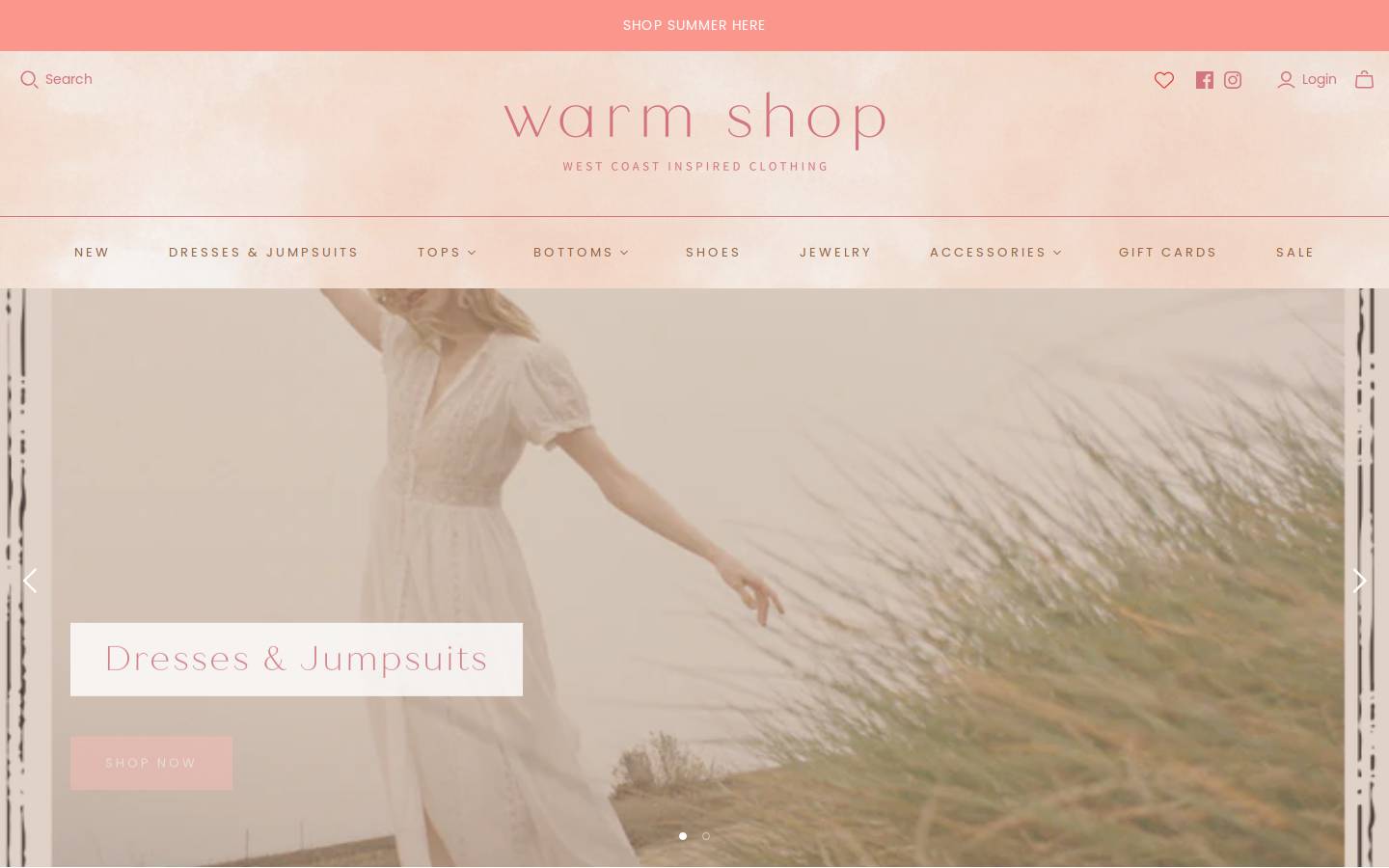 shopwarmsl.com homepage screenshot