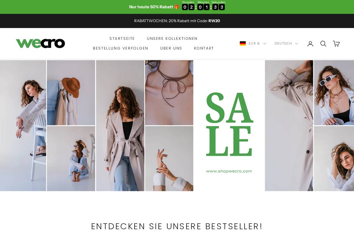 Shopwecro homepage screenshot