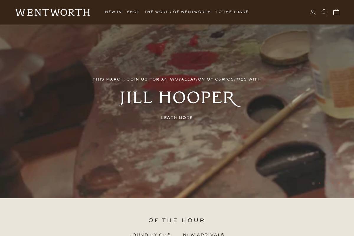 shopwentworth.com homepage screenshot