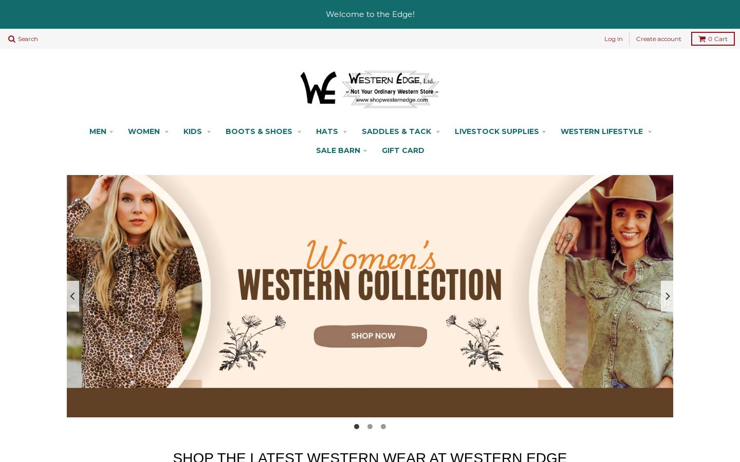shopwesternedge.com homepage screenshot