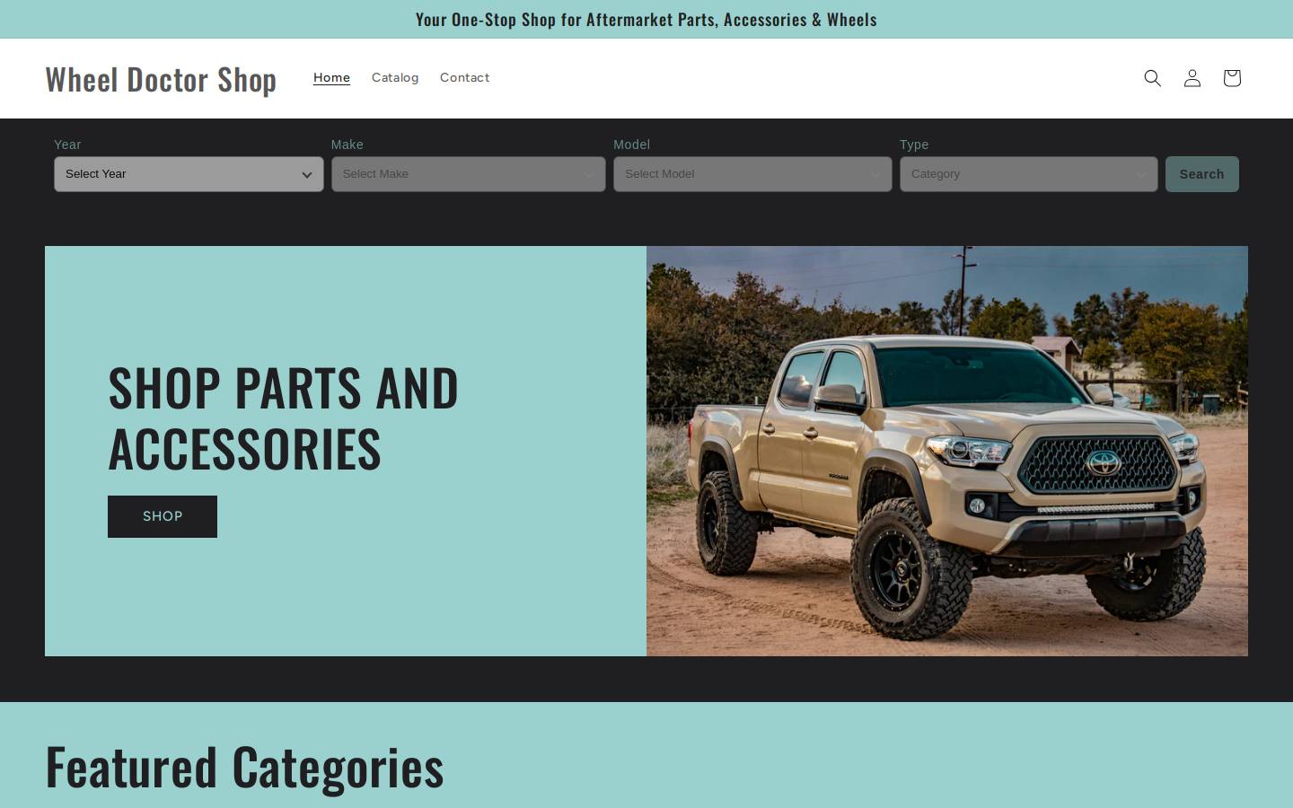 shopwheeldoctor.com homepage screenshot
