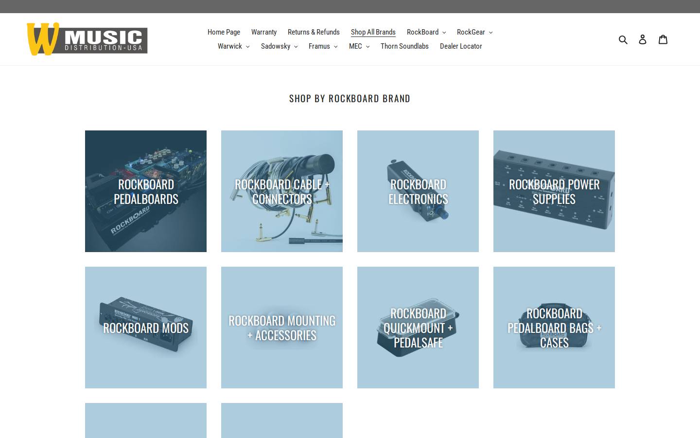 shopwmusicdistributionusa.com homepage screenshot