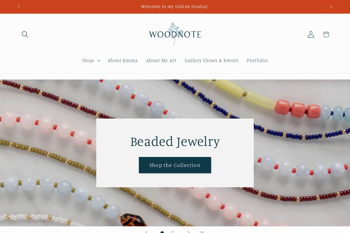 shopwoodnote.com homepage screenshot
