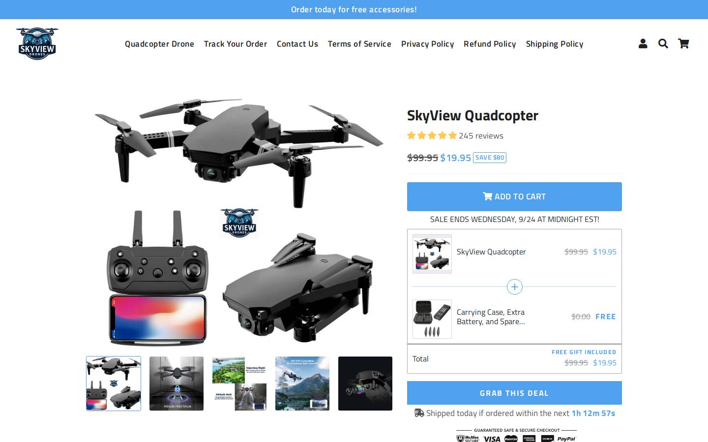 shopworldofdrones.com homepage screenshot