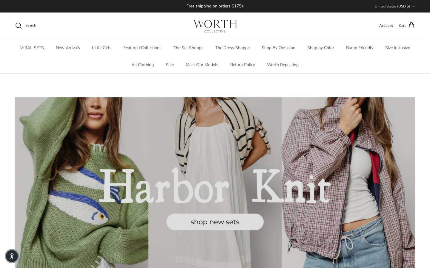Shopworthcollective homepage screenshot