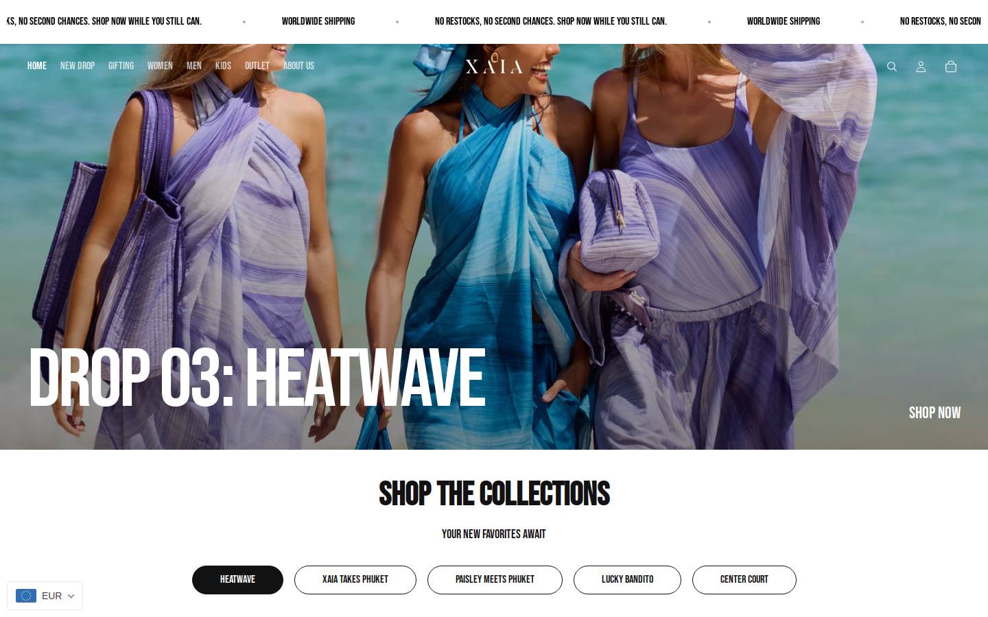 shopxaia.com homepage screenshot