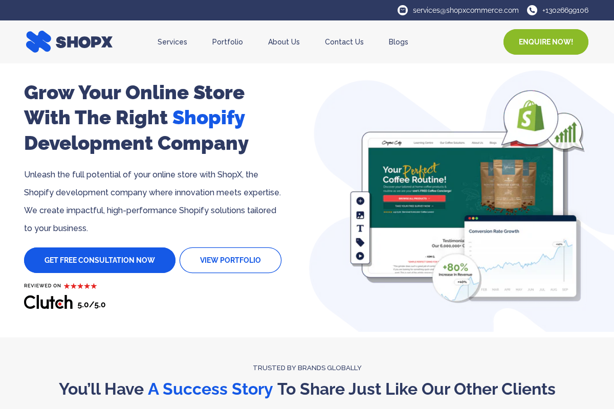 shopxcommerce.com homepage screenshot