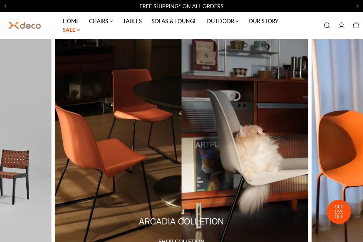 shopxdeco.com homepage screenshot