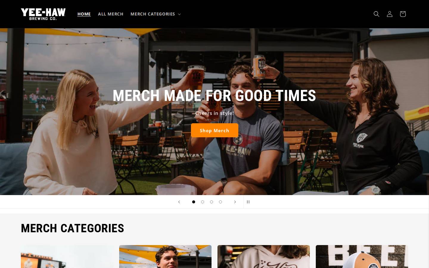 shopyeehawbrewing.com homepage screenshot