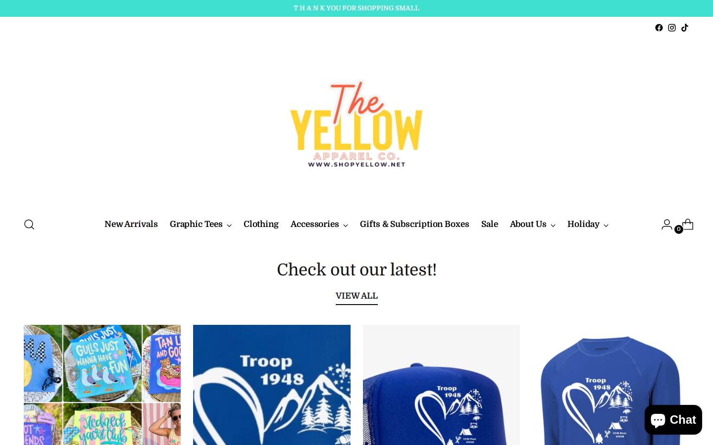 shopyellow.net homepage screenshot