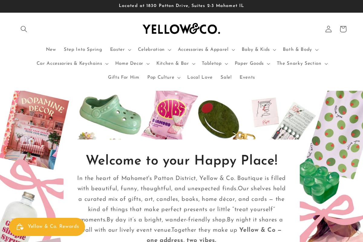 shopyellowandcompany.com homepage screenshot