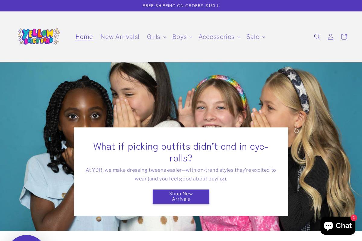 shopyellowbrickroad.com homepage screenshot