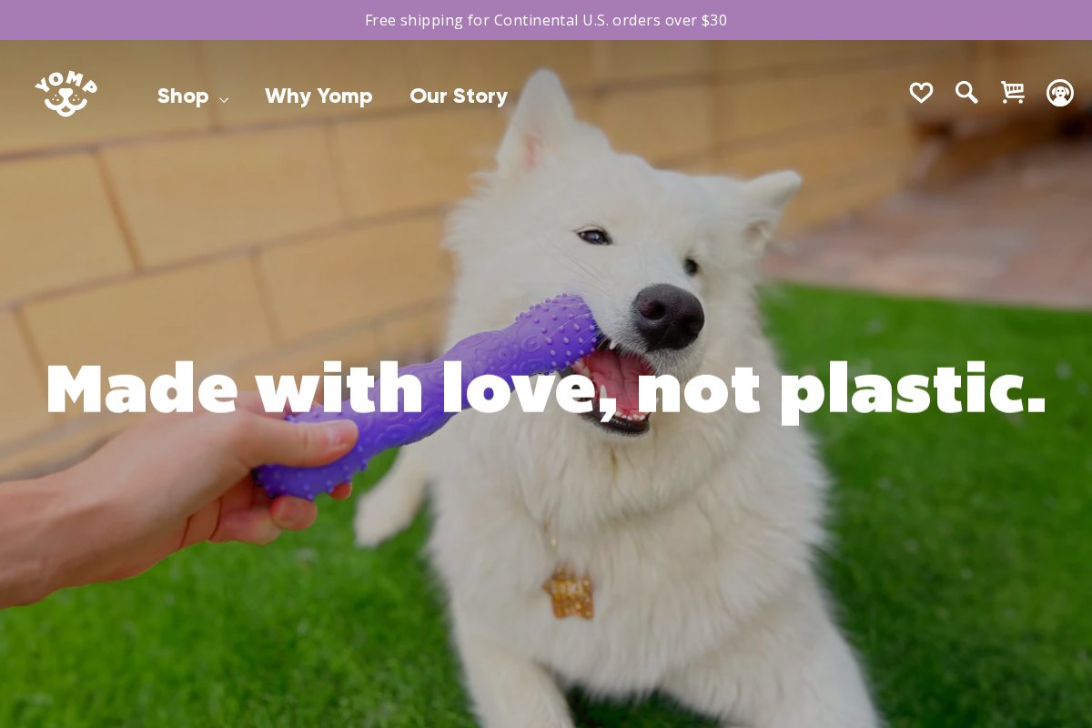 ShopYomp homepage screenshot