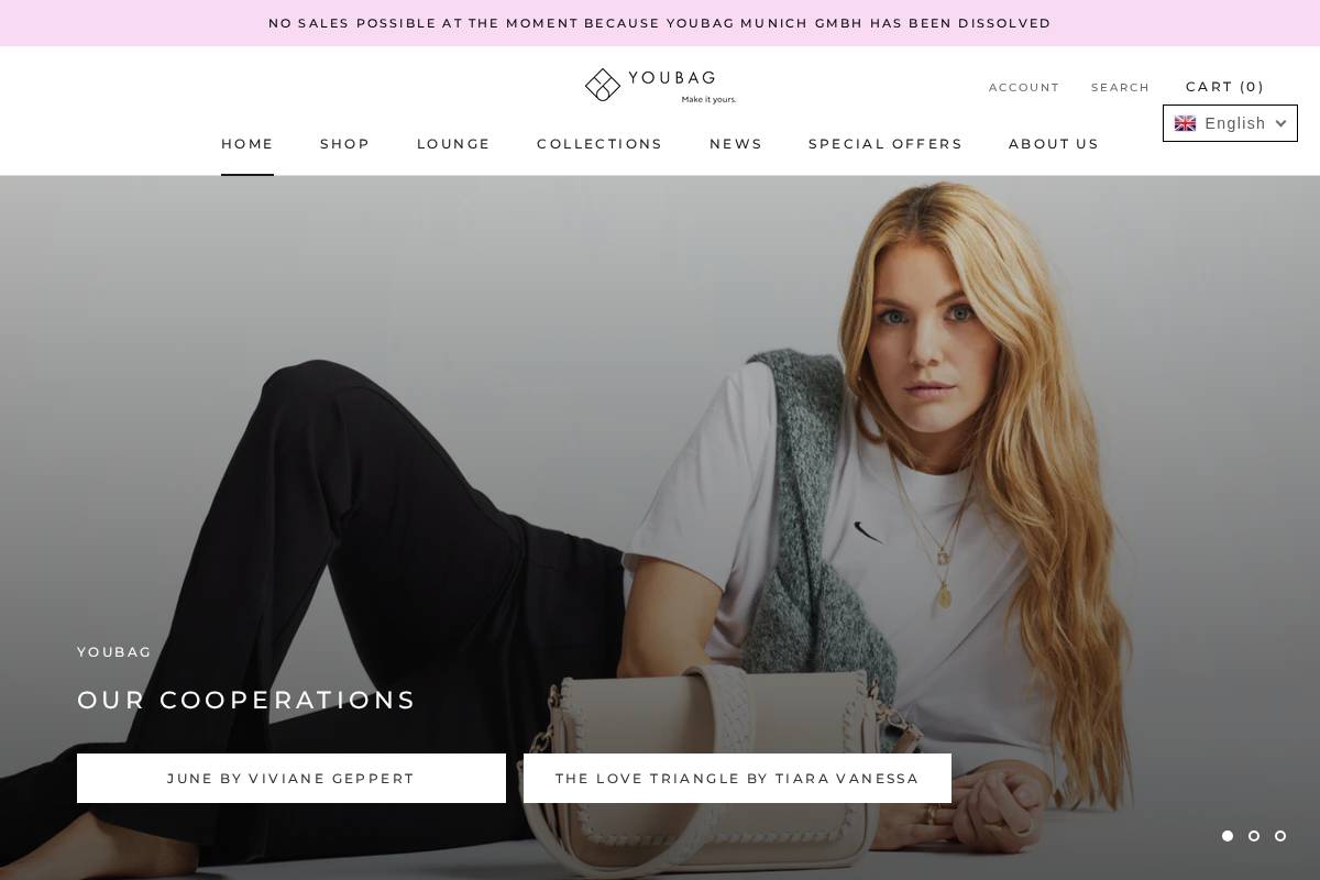 shopyoubag.com homepage screenshot