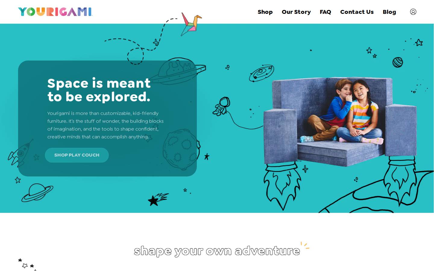 shopyourigami.com homepage screenshot