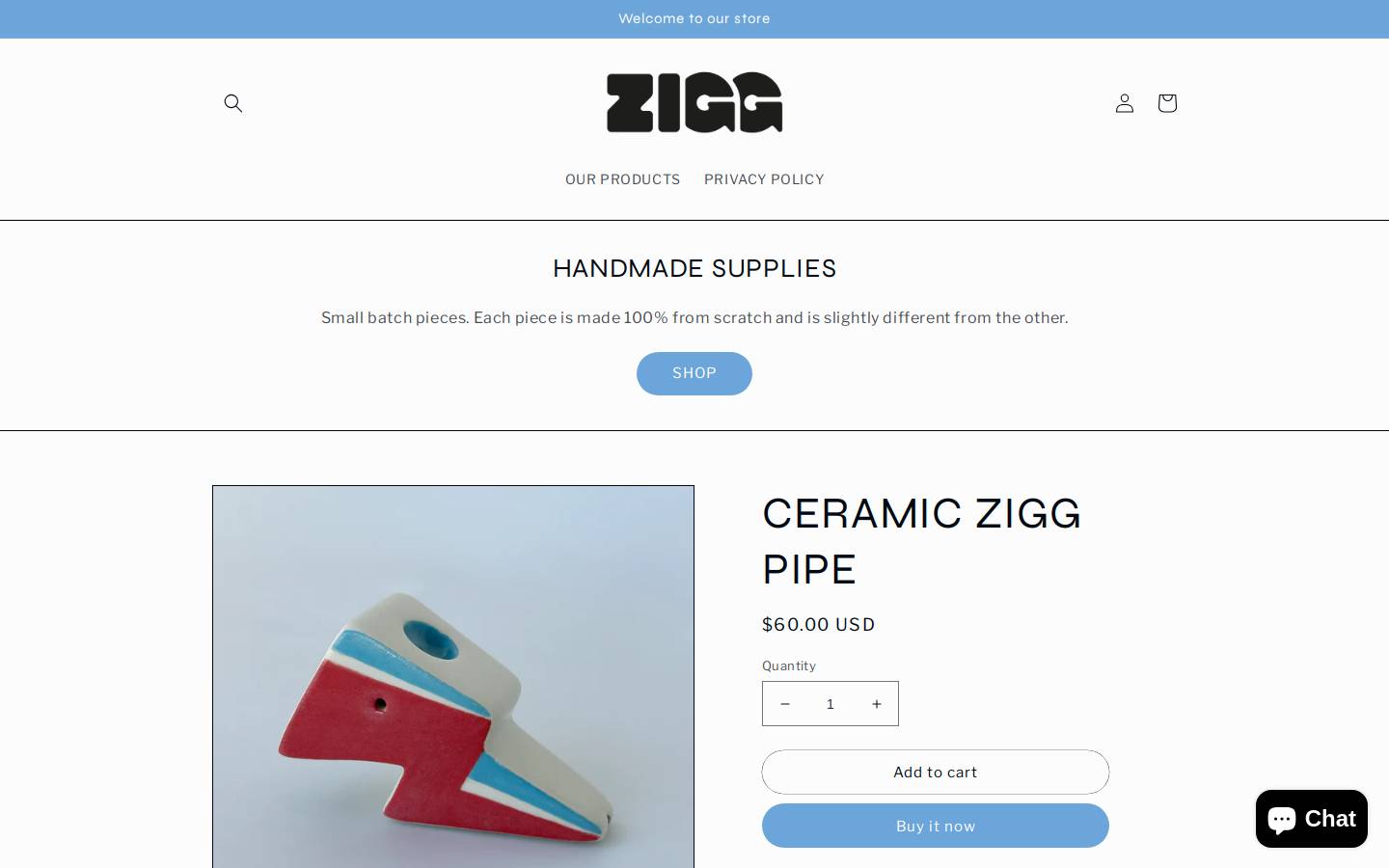 shopzigg.com homepage screenshot