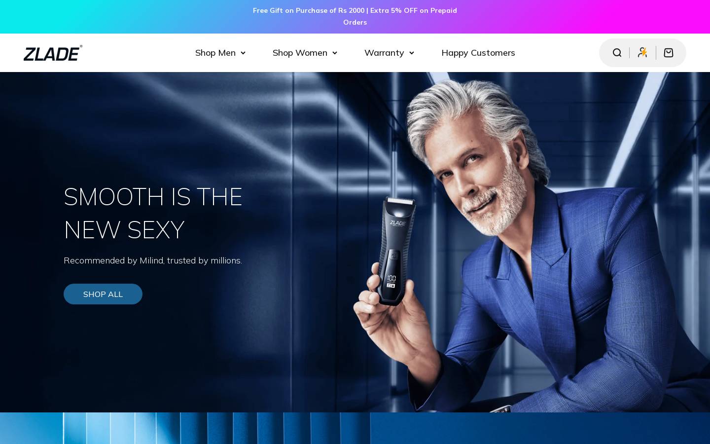 shopzlade.com homepage screenshot