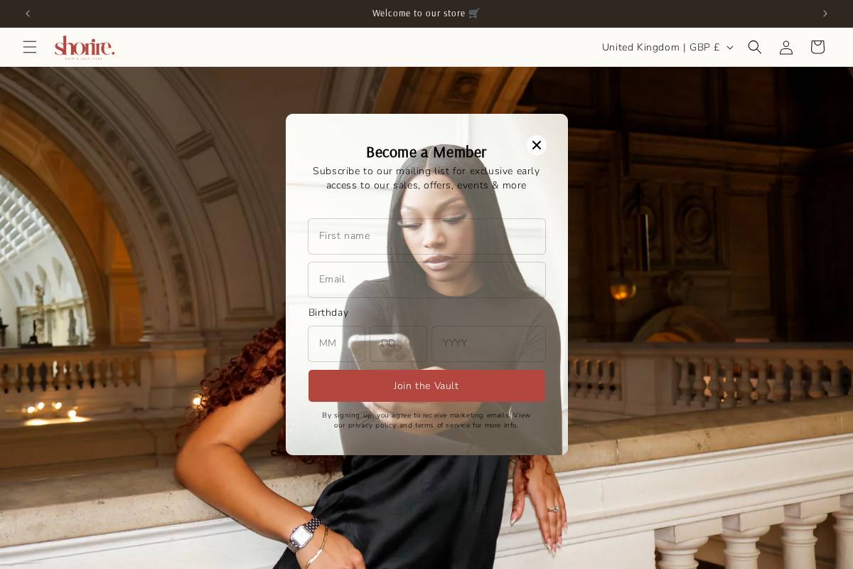 shorire.com homepage screenshot