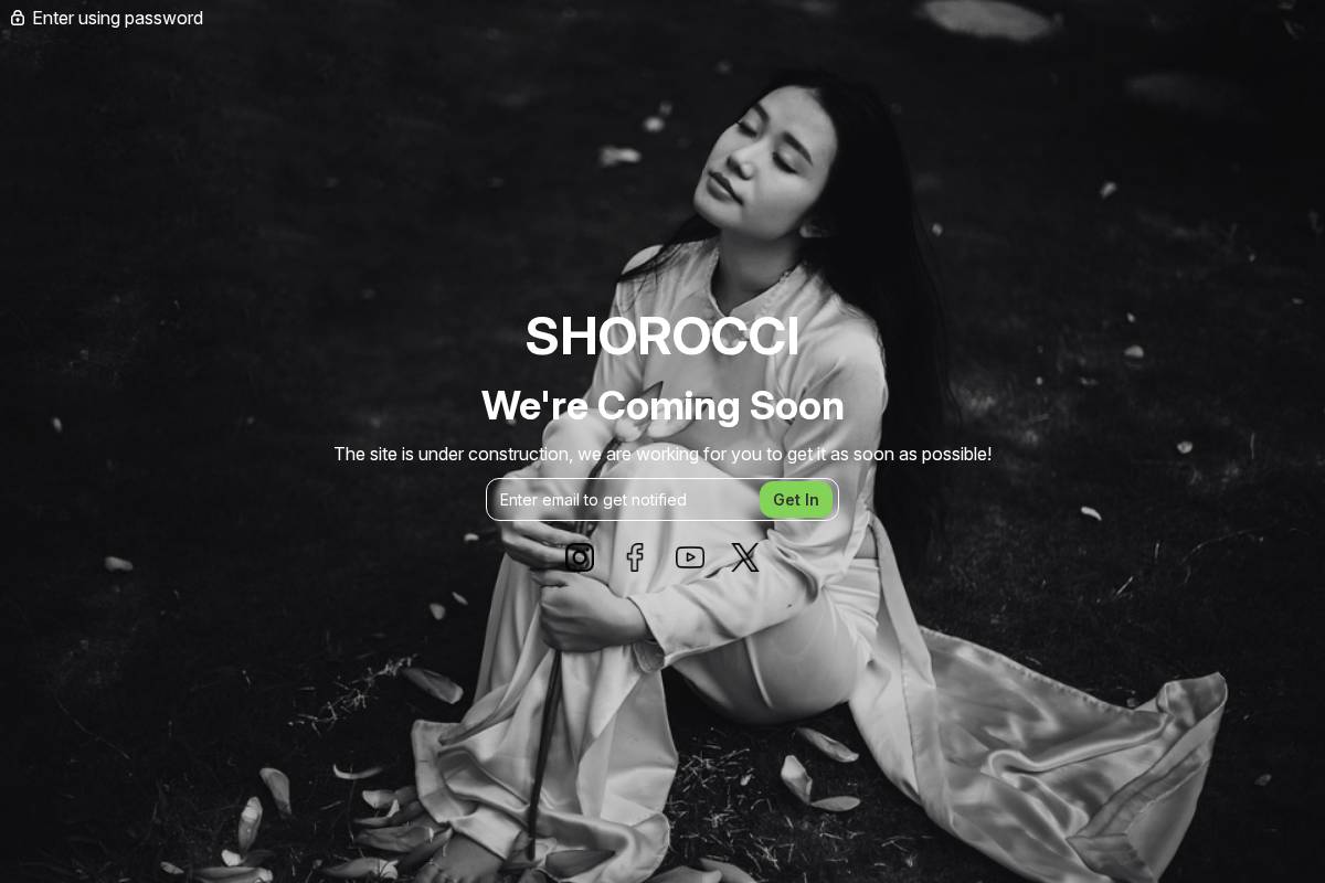 shorocci.com homepage screenshot