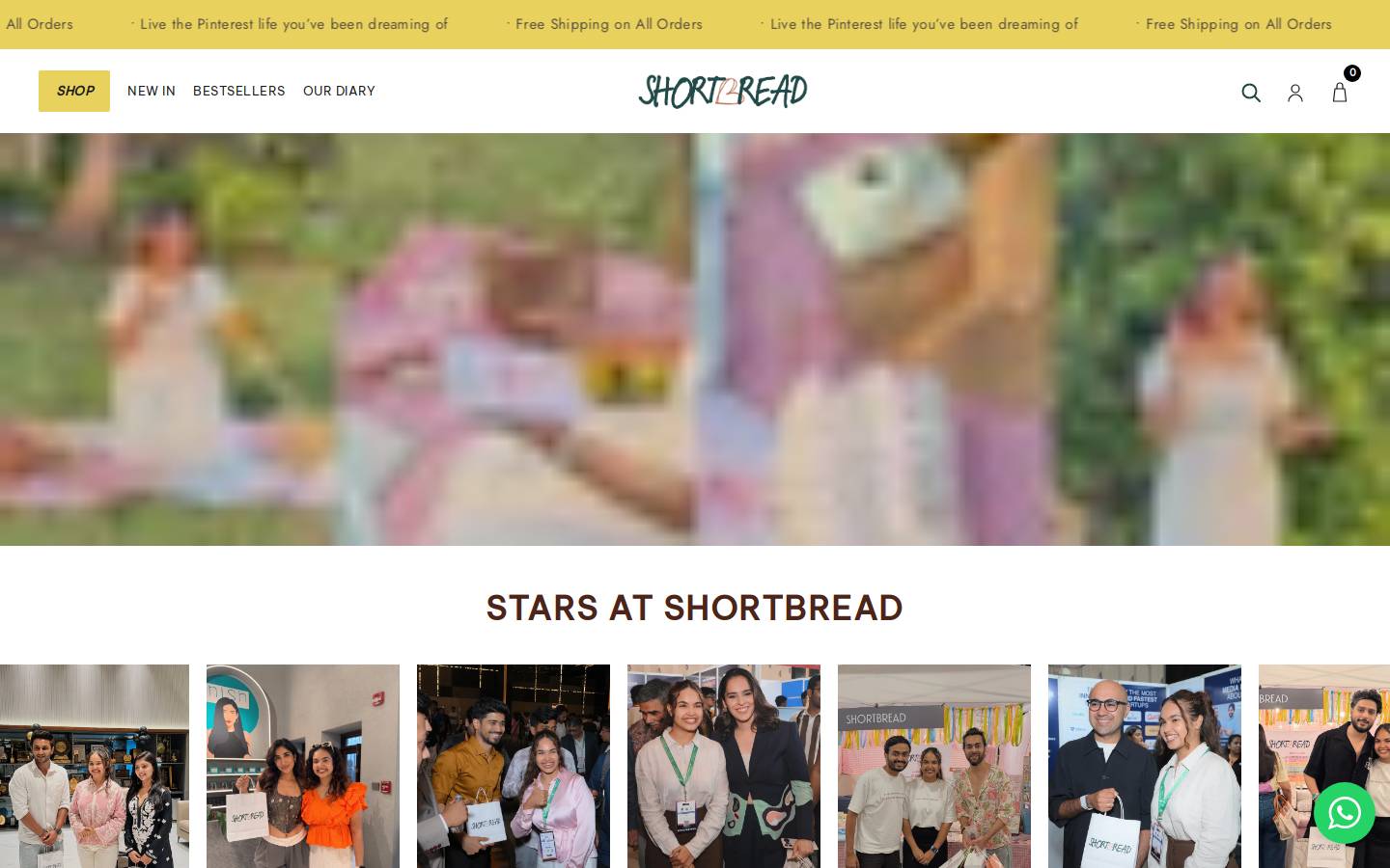 shortbread.in homepage screenshot