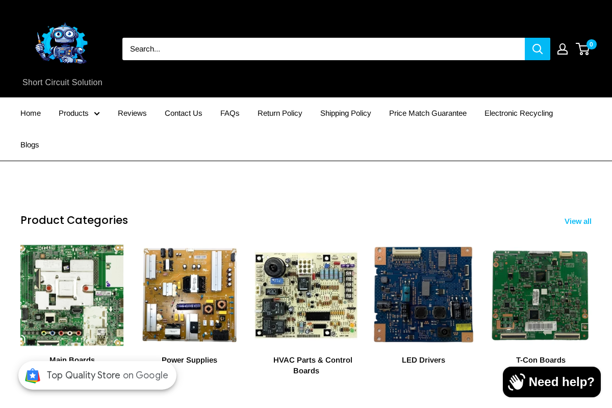 Short Circuit Solution homepage screenshot