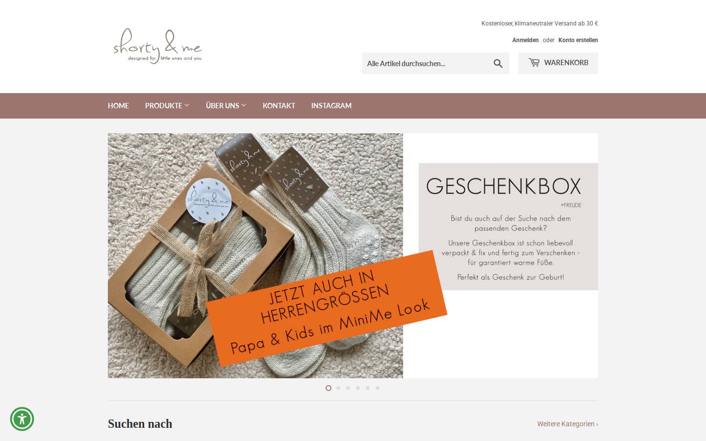 shortyandme.de homepage screenshot