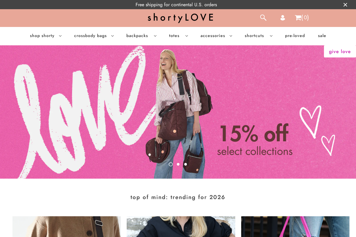 shortyLOVE homepage screenshot