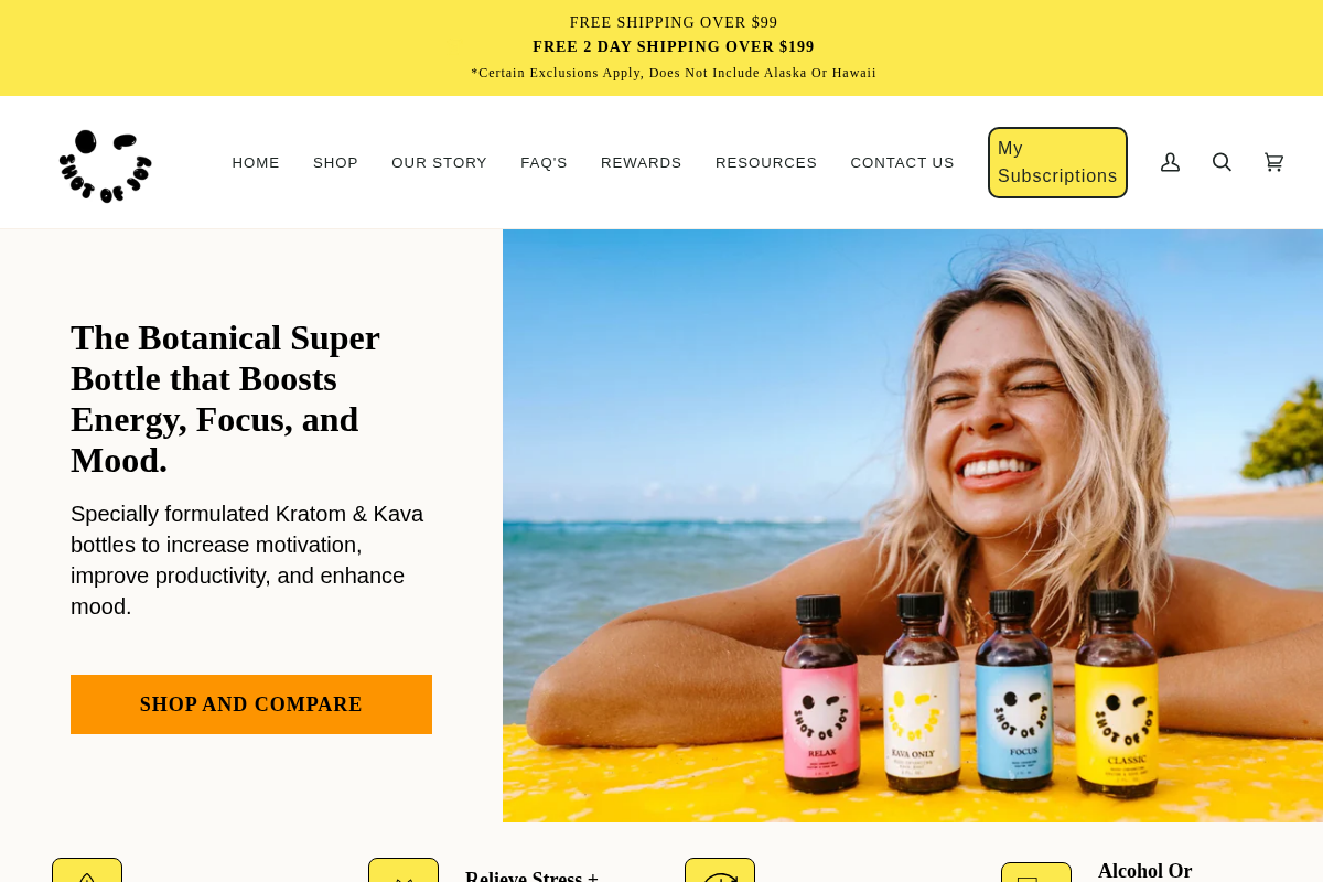 Shotofjoy homepage screenshot