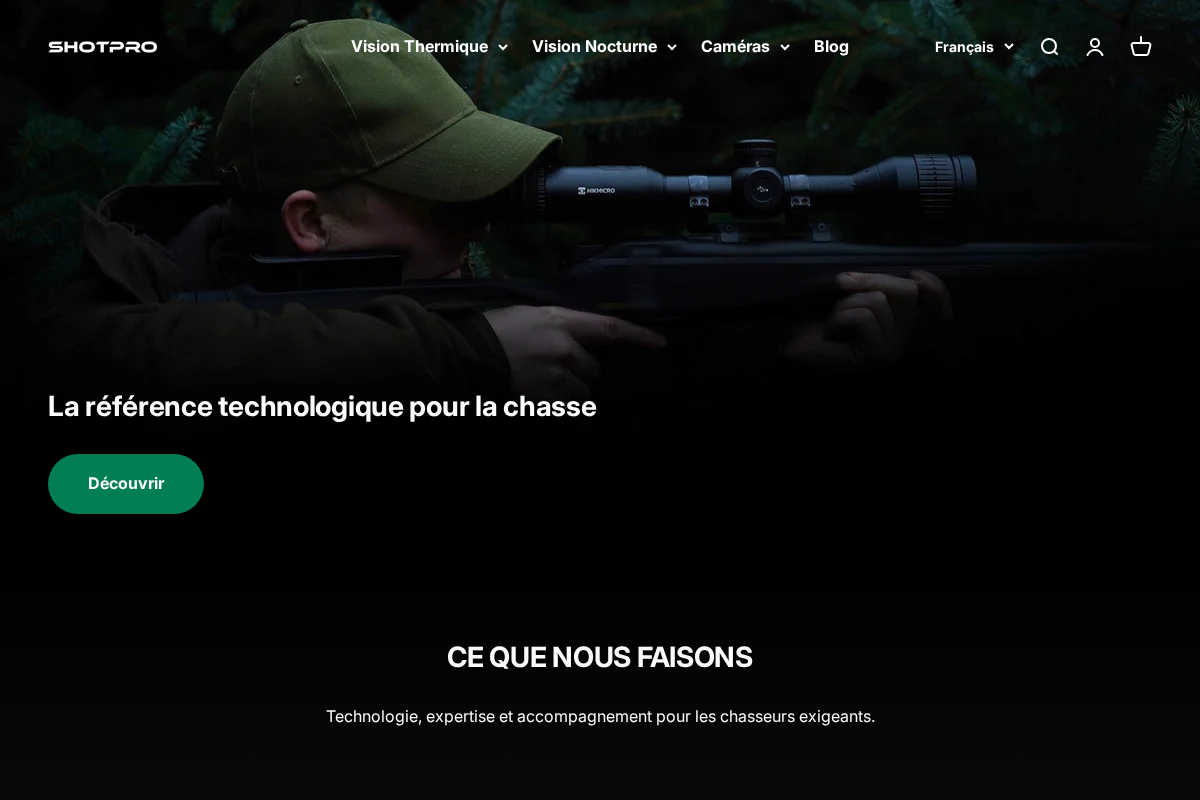 Shotprofr homepage screenshot